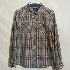 David Button Buffalo Long Sleeve Plaid Size XL